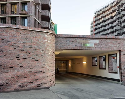 The Brick: Mulitfunctional parking solution for  mulit-purpose building complex