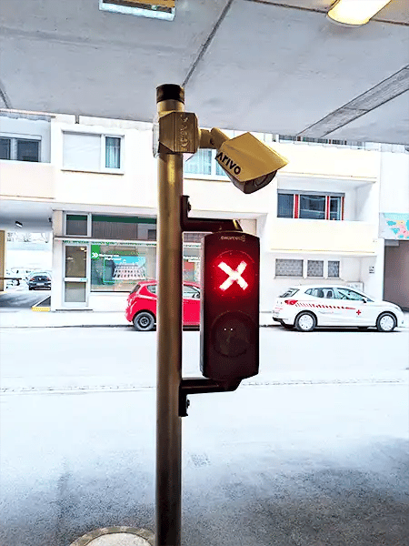 Arivo exit camera with traffic light at Styria Center in Graz