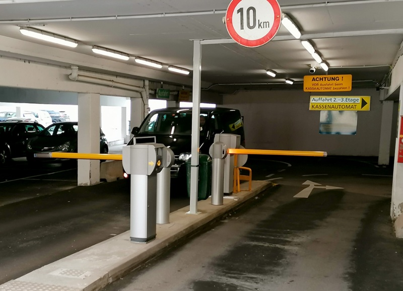 Arivo's parking system in use in the garden city of Tulln