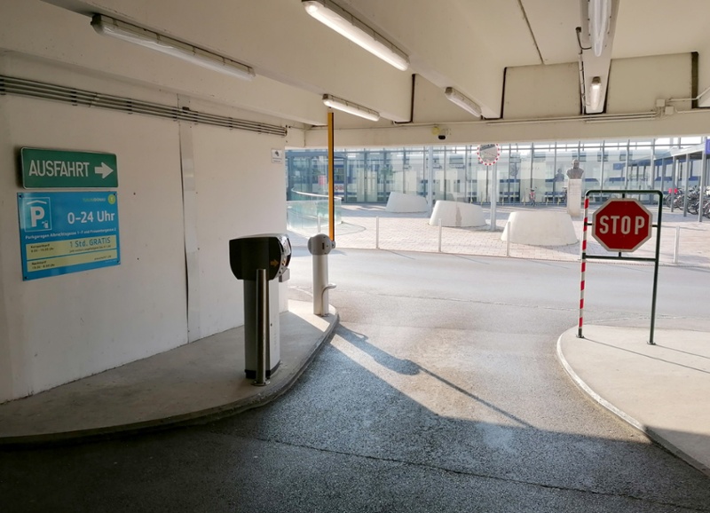 Arivo's parking system in use in the garden city of Tulln