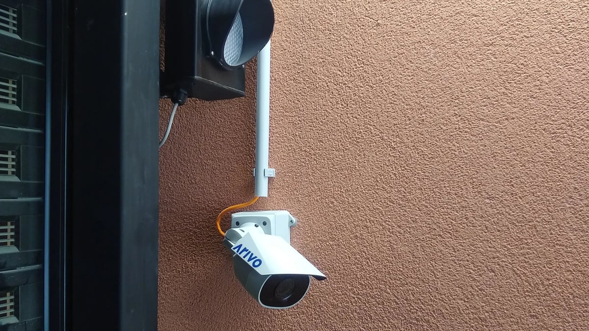 Arivo's license plate recognition camera at the TrIIIple residential complex