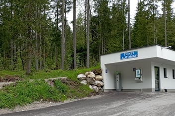 Arivo parking system in use at the parking space near the old mill in ramsau (Austria)