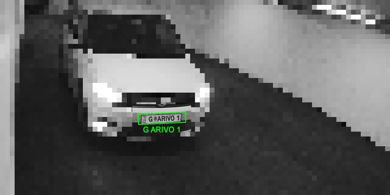 Backend of the Arivo license plate recognition where a car enters a car park