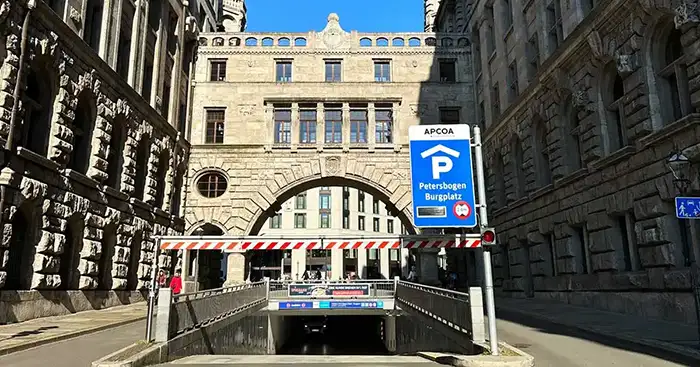 Apcoa uses the Arivo parking system for the underground car park at Burgplatz Leipzig