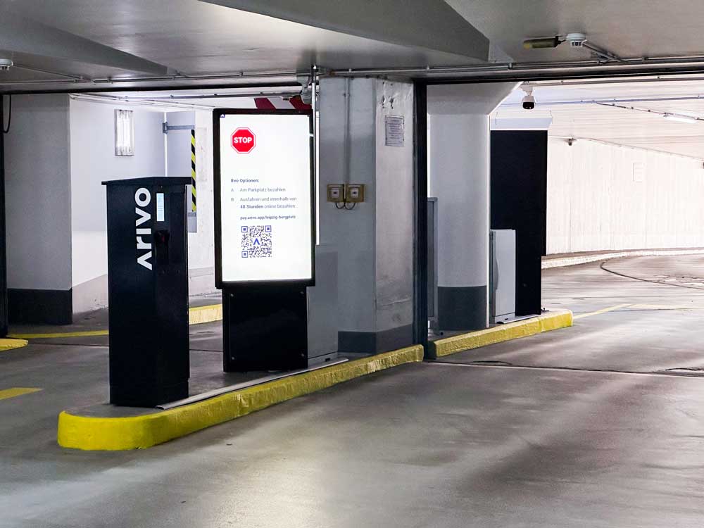 Apcoa Germany relies on Arivo’s barrier-free parking system for its car park at Burgplatz in Leipzig