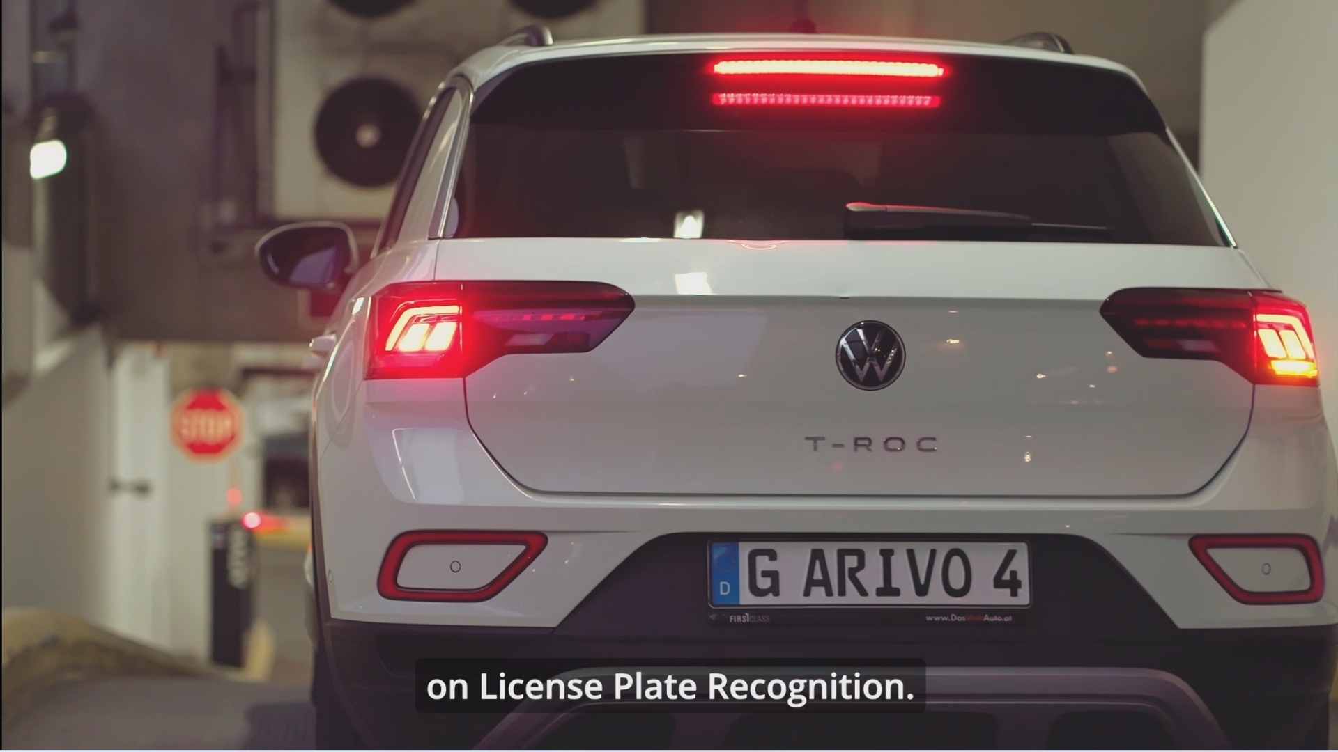 Arivo parking system with a car entering a parking space